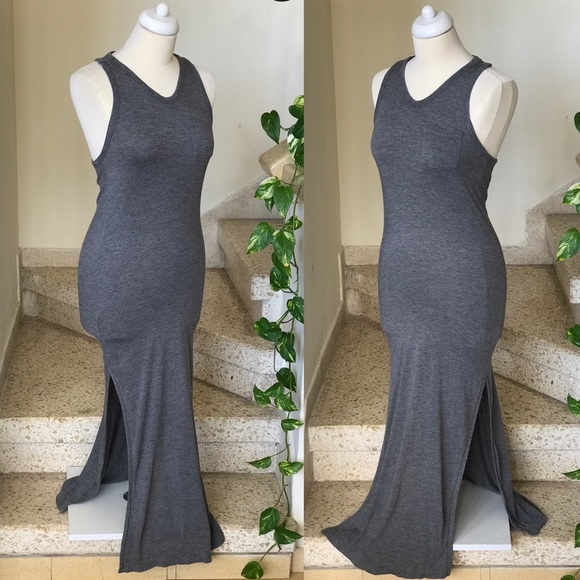 Alexander Wang Racerback Jersey Fitted Maxi Dress - Picture 3 of 12